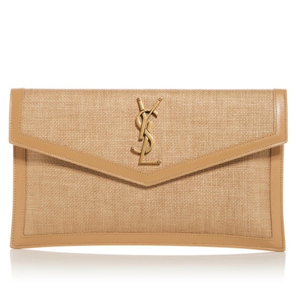 Yves Saint Laurent Uptown Clutch Raffia - Picture 1 of 9